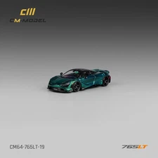 CM MODEL - McLaren 765LT Chrome Green Full Carbon