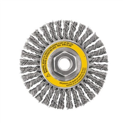 DeWalt DW49253 Wire Wheel 4'' Carbon 20000 RPM 5/8-11 Thread Knotted