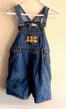 Vintage Winnie The Pooh Denim Jean Overalls Shortalls Bibs 90s Y2K