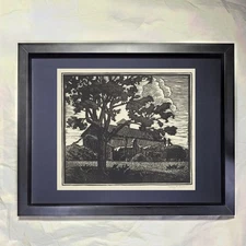 LeRoy Dagobert Sauer "Threshing" CUSTOM FRAMED Art