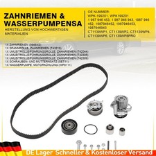 ZAHNRIEMEN + SPANNROLLENSATZ WASSERPUMPE FÜR AUDI SEAT SKODA VW GOLF 1.6 2.0 TDI
