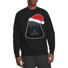 Image of Star Wars Darth Vader Christmas Santa Hat Sweatshirt S-2XL, Black