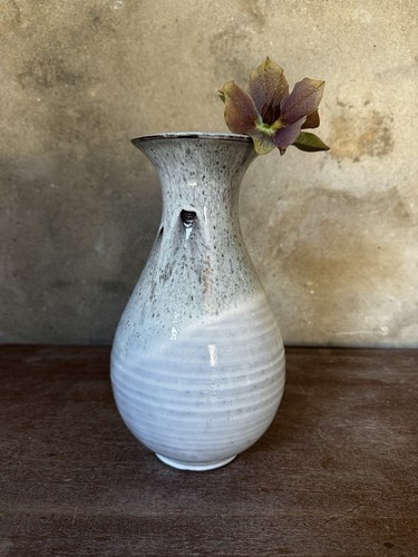 Vintage Becky Nelson 'Head of Clay' Studio Pottery Grey Vase 23cm Tall - Picture 7 of 9