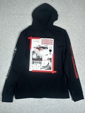 Brooklyn Cloth Hoodie Mens XL Black Elemental Graphic Fleece Pullover Streetwear