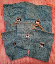 Set Of 5 PRINTED Jellycat Dust Bags 2 Medium and 3 Small Storage Bags Authentic