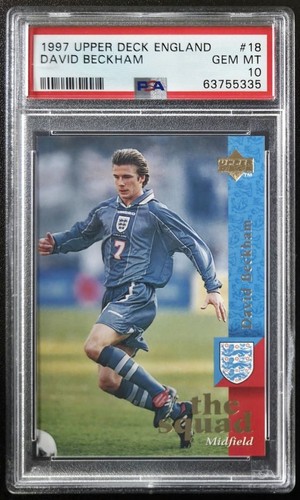 1997 Upper Deck England David Beckham The Squad #18 PSA 10