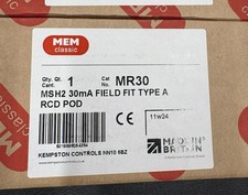 MEM MSH2 30mA Field Fit Type A MR30 RCD Pod Brand New Boxed