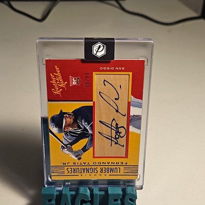 Panini Leather & Lumber 2019 Fernando Tatis Jr Rookie Lumber Sigs Auto /99 #140