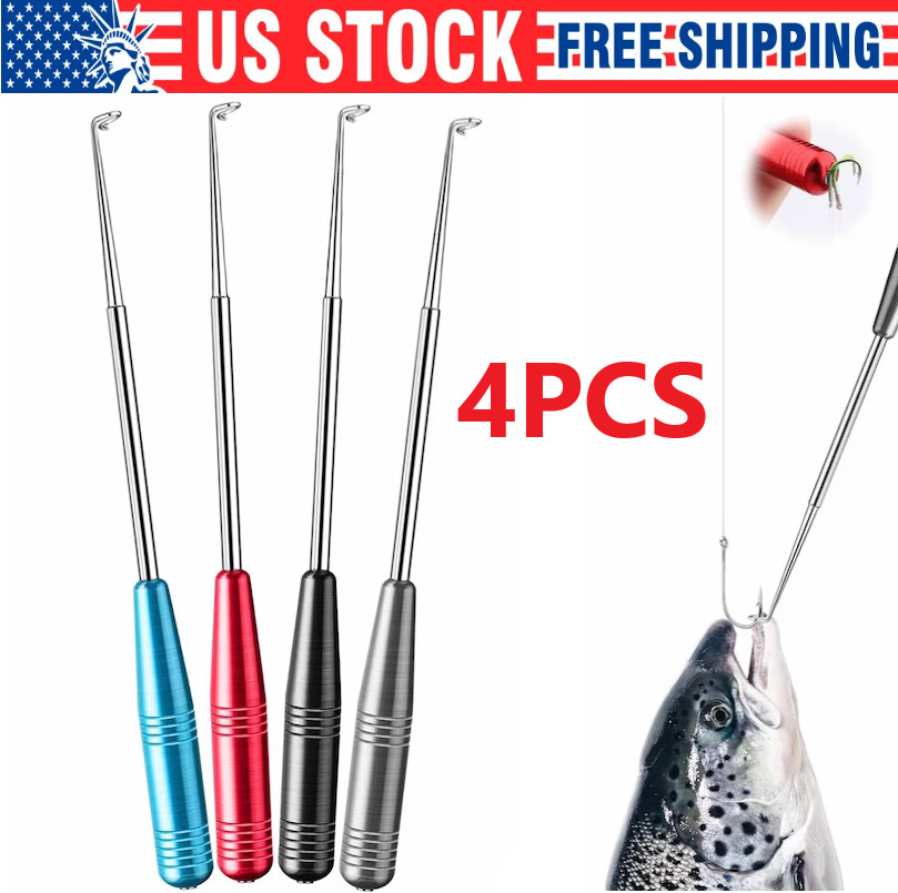4PCS Fish Hook Quick Release Device Fishhook Detacher Remover Safety Extractor