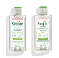 Simple Kind to Skin Eye Make-up Remover Removes Waterproof Mascara 125ml