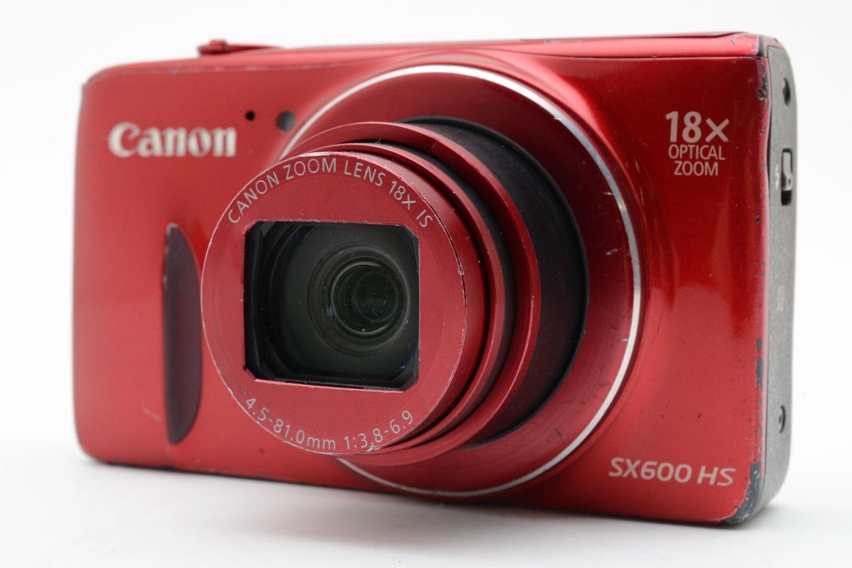 Canon PowerShot SX600 HS 16MP Digital Camera Red From Japan