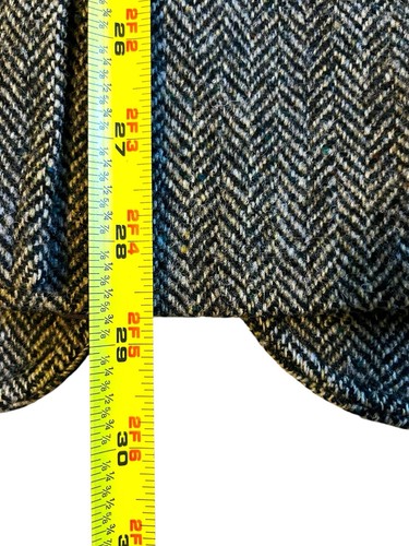 Vintage Jos A Bank Harris Tweed Blazer Men’s Gray Herringbone Wool Size 44R - Picture 10 of 11