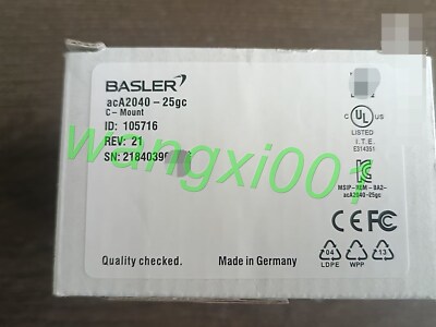 1PCS NEW BASLER acA2040-25gc Industrial Camera DHL Fast delivery
