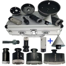 Diamond Drilling Core Bits Set Kit Hole Saw For Marble Granite Tile Porcelain
