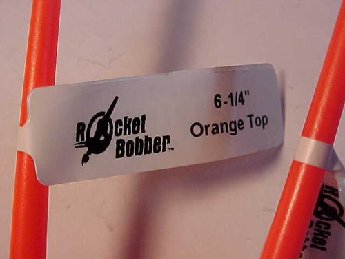 12 New Tackle 2000 Rocket Bobbers Yellow bottom Orange large bobber 6 1/4 inch - Picture 3 of 7