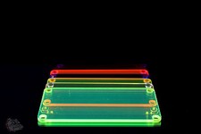 Color  Clear Acrylic Lid for 1590B Hammond Enclosure Box -WITH MAGNETS
