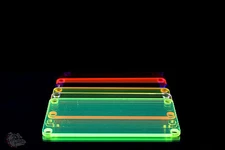 Color & Clear Acrylic Lid for 1590B Hammond Enclosure Box -WITH MAGNETS 