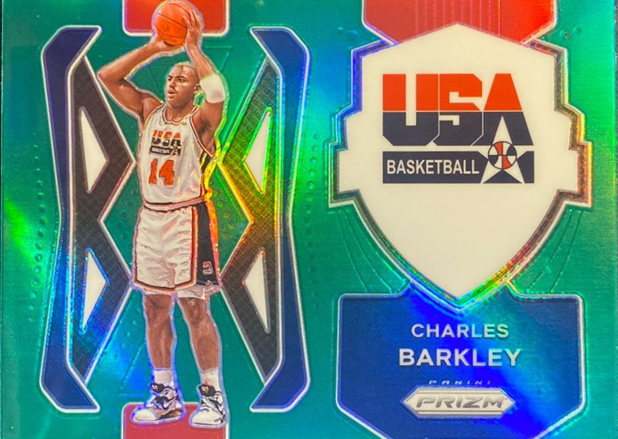 2021 Panini Prizm USA Basketball#9 Charles Barkley Prizms Green