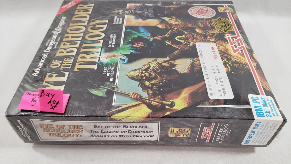 Dungeons Dragons Eye of the Beholder Trilogy PC DOS Big Box NEW SEALED complete - Image 2 of 4