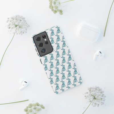 Bunny Rabbit Blue Teal Phones Tough Cases Google Pixel Samsung iPhone 