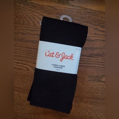 NEU CAT & JACK Leggings Mädchen 7-10 schwarz Fleece gefüttert
