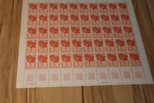 FEUILLE 50 TIMBRES Donneur de sang Bénévole des PTT YT1716 France 1972