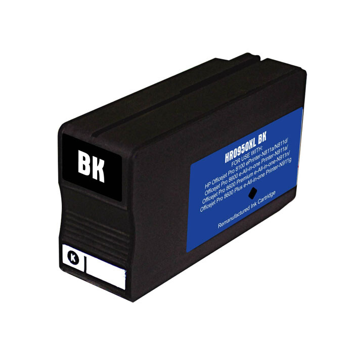 1 pack 950XL Black Ink Cartridge fit HP officejet Pro 8600 Premium 8100