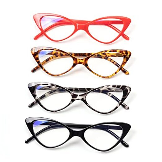 Reading Glasses for Women - Cat Eye Blue Light Blocking Readers for A01 1.75 x-image