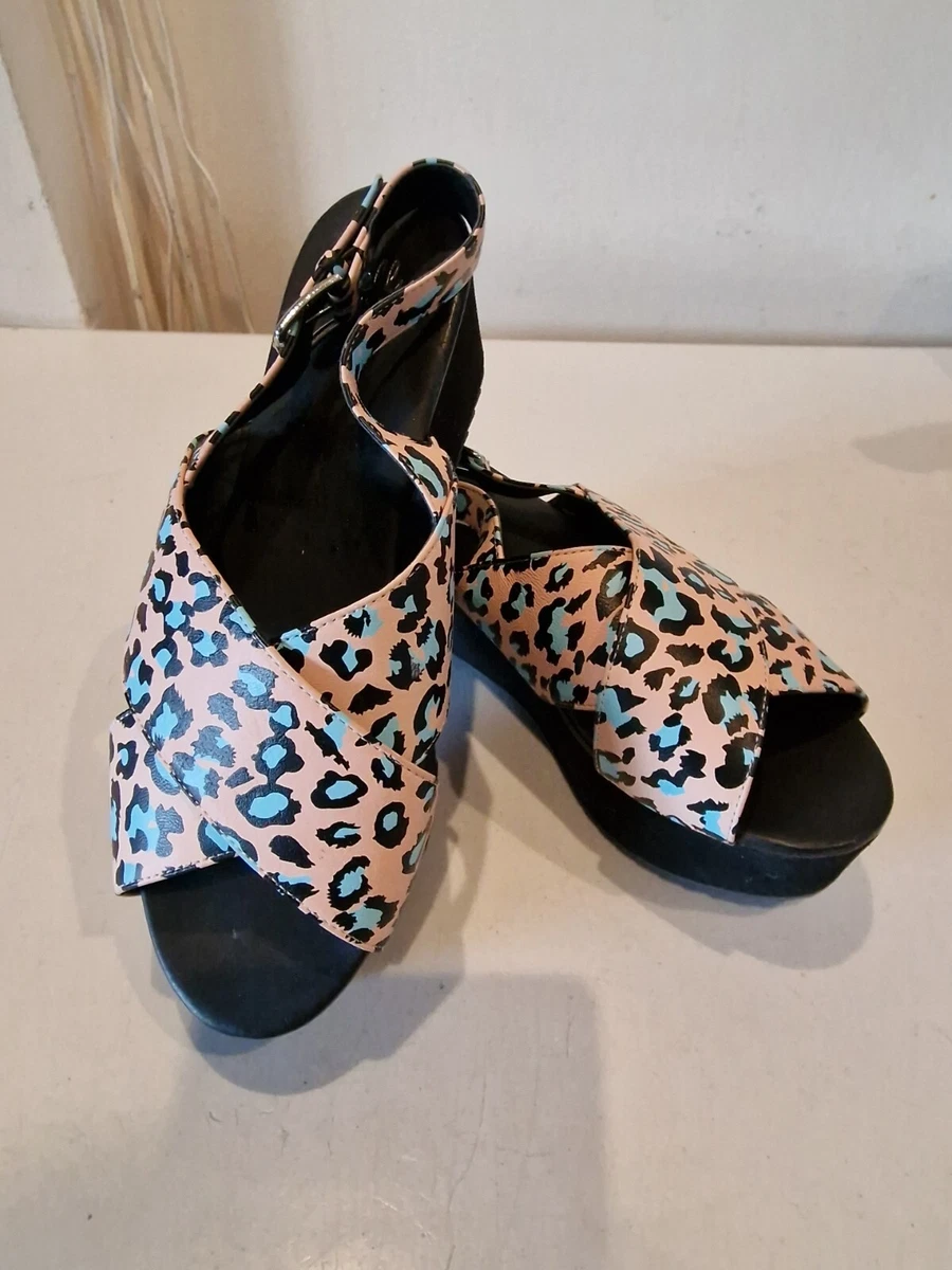 Leopard chunky clearance sandals