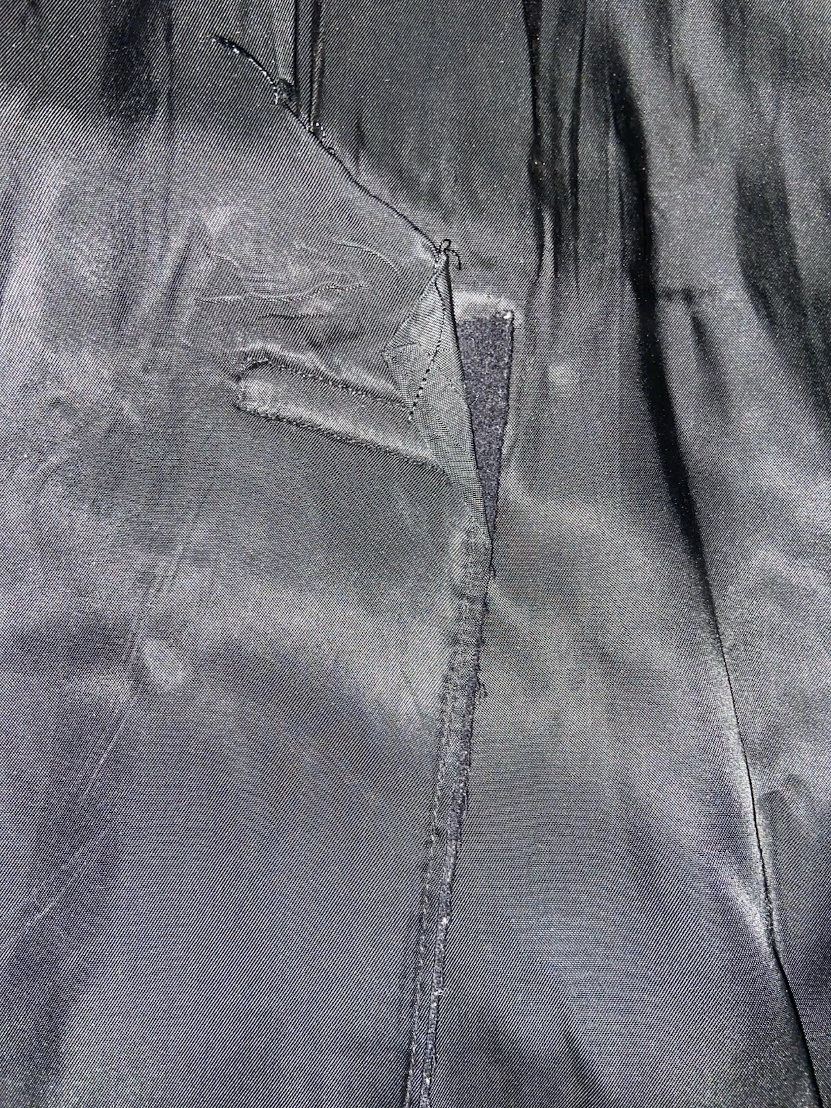 Vtg 1974 US Navy Peacoat 40R Black Melton Wool Pewter Buttons USN 70s Overcoat image 8