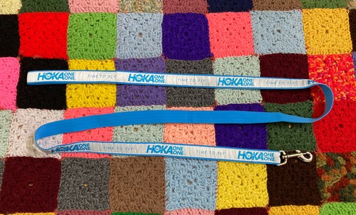 HOKA One One Walking Dog Leash Blue White 5 feet Pre-owned