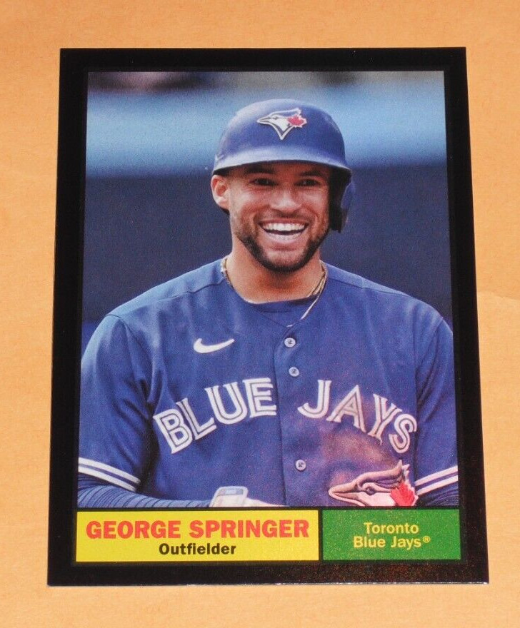 2024 Topps Archives George Springer Black Foilboard Card #38 Toronto Blue Jays