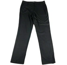 Les Essentiels De Monoprix Womens Pants Sz 38 US 6 Black High Rise Slash Pockets