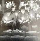 Seabees In Candle Light Holy Service 1945 WW2 Photo Print Military DWHH10