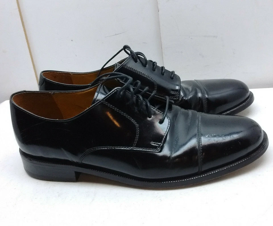Cole Haan Men 9D Black Leather Oxford Cap Toe Lace Up Dress Formal Shoes 42