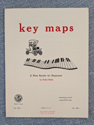Key Maps Note Reader For Beginners Melba Milak (Art Publication Society 1970)