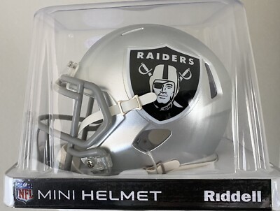 アメリカンフットボール、レイダース、ミニヘルメッツトrid dell Las Vegas Raiders Speed Mini Helmet Riddell NFL Licensed Brand New
