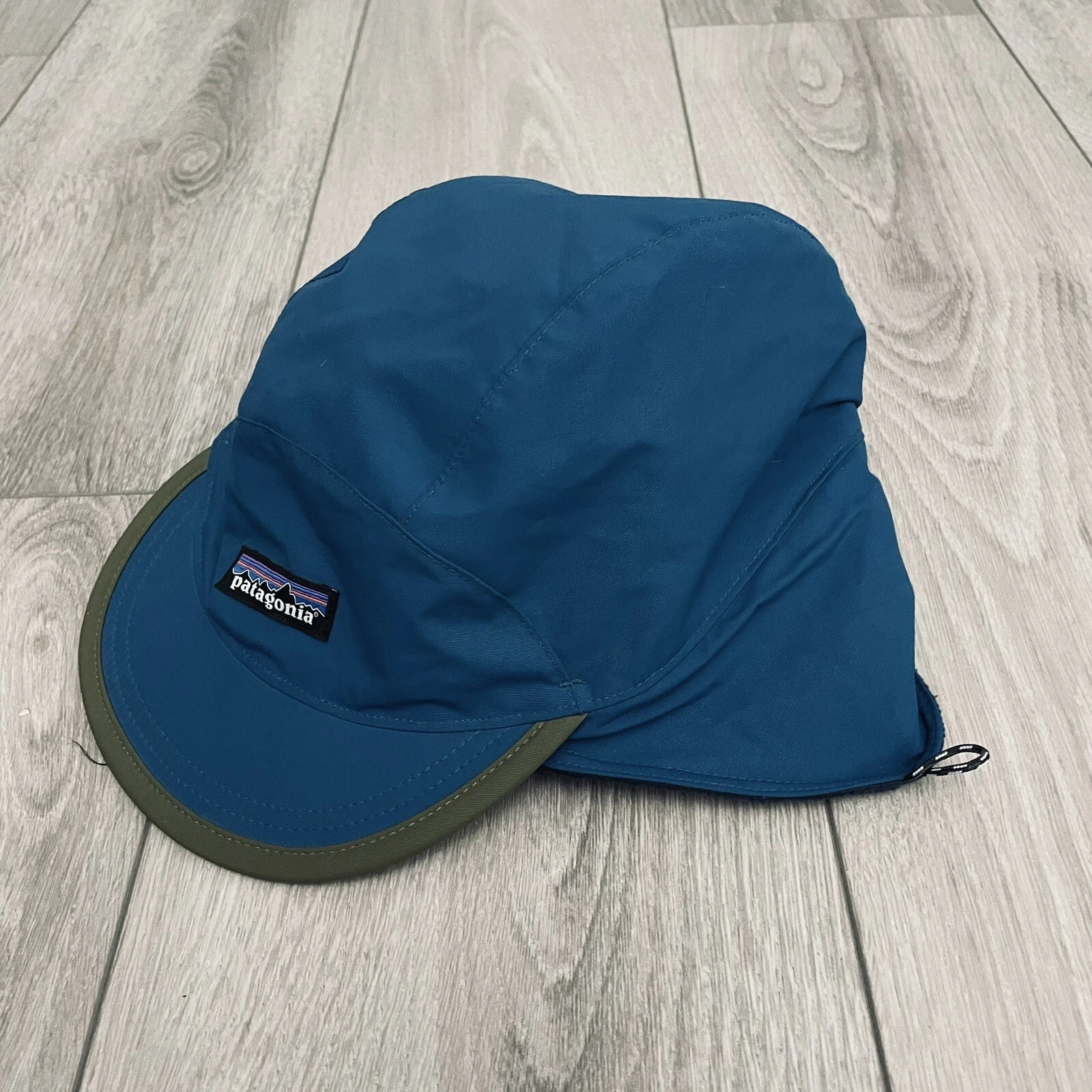 Patagonia Mens Medium Shelled Synchilla Duckbill Cap Winter Hat Snow Ski Blue