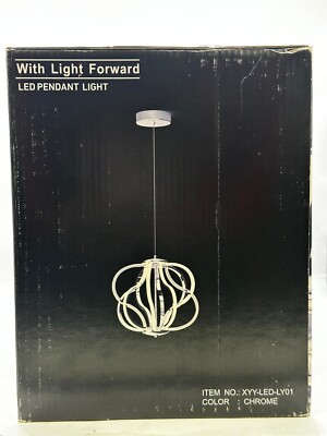 Modern LED Chandelier,Chrome Hanging Pendant Lights,Easy Install Suitable
