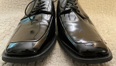 Via Spiga Laconi Black Patent Leather Dress Shoes Mens 14D  display picture 1