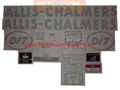 Allis Chalmers D17 1957-1959 (OVAL MODEL): VINYL CUT DECAL SET - DJS145