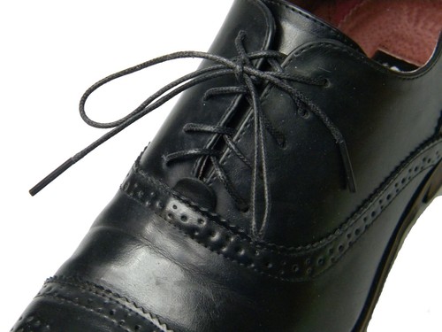 Waxed Wingtip Style Dress Shoelaces 