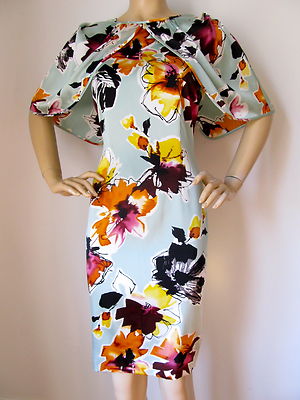 st john silk dress NWT St John Collection Dress Women's size 4 Multi Floral Silk