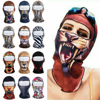 3D Printed Cooling Balaclava UV Protection Face Mask Ski Sun Hood for Men Women