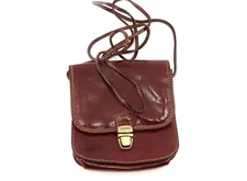 GIUDI Genuine Brown Leather Crossbody Purse Made In Italy
