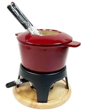 Swissmar Sierra Cast Iron Fondue Set w/ 6 Fondue Forks