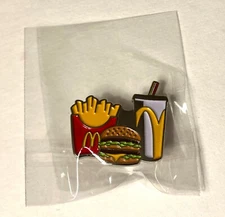 McDonalds Combo Meal - Big Mac Fries Drink - Lapel Pin - Extra Value Meal