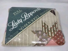 Vintage Lady Pepperell No Iron Star Patchwork Full Flat Sheet New USA Made