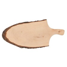 B-Ware Griff-Rindenbrett oval - Holzbrett Wur...