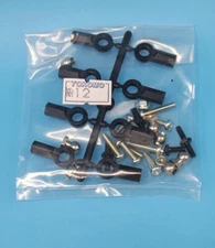 Vintage Yokomo ZC-402 Rod Ends Black YZ10 870C YR4 Ball End Masami RC 4WD Part